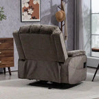 Fauteuil releveur inclinable avec repose-pieds étendu, double moteur chenille surdimensionné, chauffage, massage et chargement USB-C