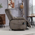 Fauteuil releveur inclinable avec repose-pieds étendu, double moteur chenille surdimensionné, chauffage, massage et chargement USB-C