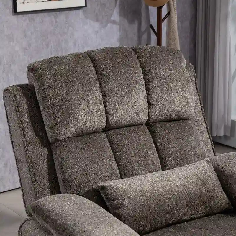 Fauteuil releveur inclinable avec repose-pieds étendu, double moteur chenille surdimensionné, chauffage, massage et chargement USB-C