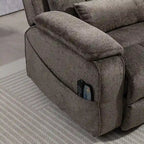 Fauteuil releveur inclinable avec repose-pieds étendu, double moteur chenille surdimensionné, chauffage, massage et chargement USB-C