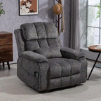 Fauteuil releveur inclinable avec repose-pieds étendu, double moteur chenille surdimensionné, chauffage, massage et chargement USB-C