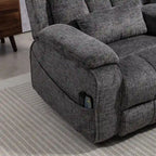 Fauteuil releveur inclinable avec repose-pieds étendu, double moteur chenille surdimensionné, chauffage, massage et chargement USB-C