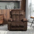 Fauteuil releveur inclinable avec repose-pieds étendu, double moteur chenille surdimensionné, chauffage, massage et chargement USB-C
