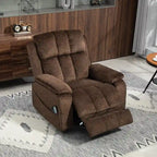 Fauteuil releveur inclinable avec repose-pieds étendu, double moteur chenille surdimensionné, chauffage, massage et chargement USB-C