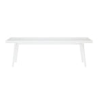 Banc d'entrée double en bois de style Mid-Century - 143,5 cm L x 42 cm l x 44,5 cm H