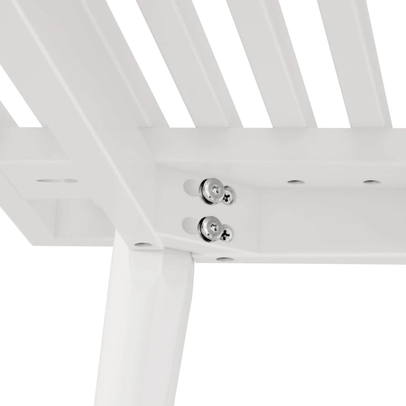 Banc d'entrée double en bois de style Mid-Century - 143,5 cm L x 42 cm l x 44,5 cm H
