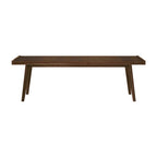 Banc d'entrée double en bois de style Mid-Century - 143,5 cm L x 42 cm l x 44,5 cm H