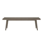 Banc d'entrée double en bois de style Mid-Century - 143,5 cm L x 42 cm l x 44,5 cm H