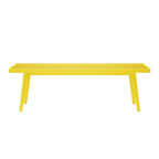 Banc d'entrée double en bois de style Mid-Century - 143,5 cm L x 42 cm l x 44,5 cm H