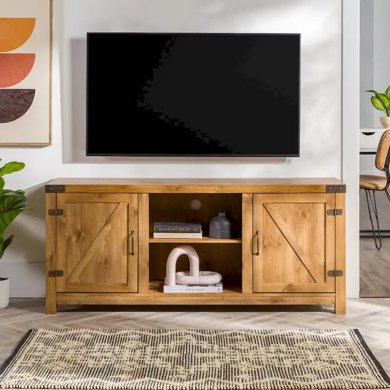 Meuble TV porte de grange 58 pouces