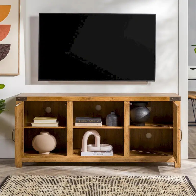 Meuble TV porte de grange 58 pouces