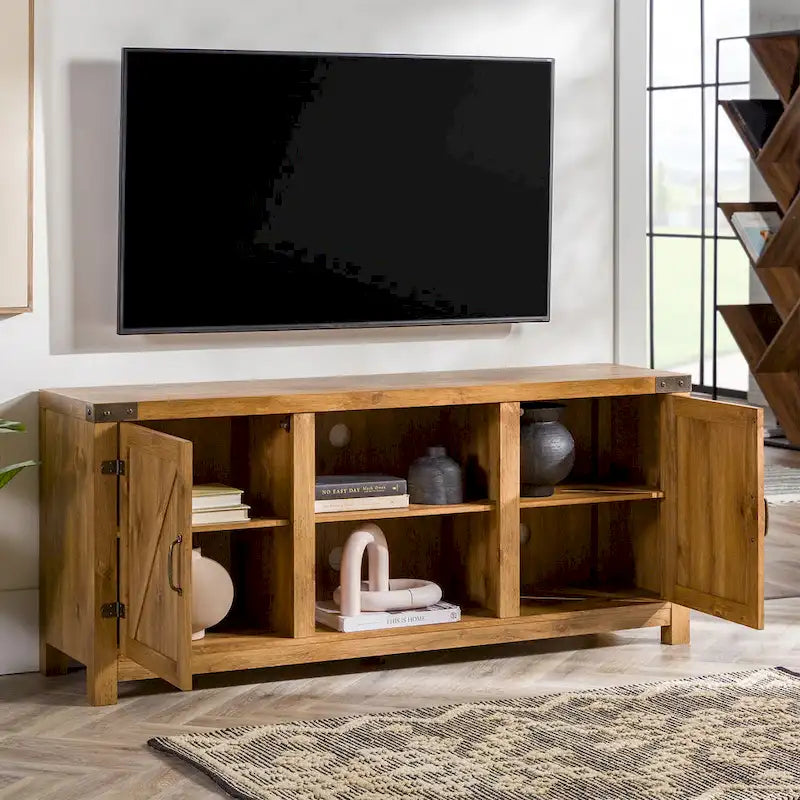 Meuble TV porte de grange 58 pouces