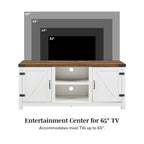 Meuble TV porte de grange 58 pouces