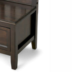 Banc de rangement d'entrée de 106,7 cm de large en bois massif de style transitionnel avec tiroirs