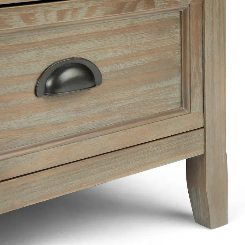 Banc de rangement d'entrée de 106,7 cm de large en bois massif de style transitionnel avec tiroirs