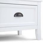 Banc de rangement d'entrée de 106,7 cm de large en bois massif de style transitionnel avec tiroirs