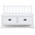 Banc de rangement d'entrée de 106,7 cm de large en bois massif de style transitionnel avec tiroirs