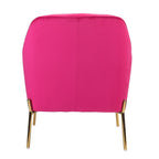 Lot de 2 fauteuils d'appoint modernes en velours avec pieds dorés