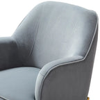 Lot de 2 fauteuils d'appoint modernes en velours avec pieds dorés