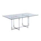Table de salle à manger 72 po avec base flottante en acrylique - 42x72
