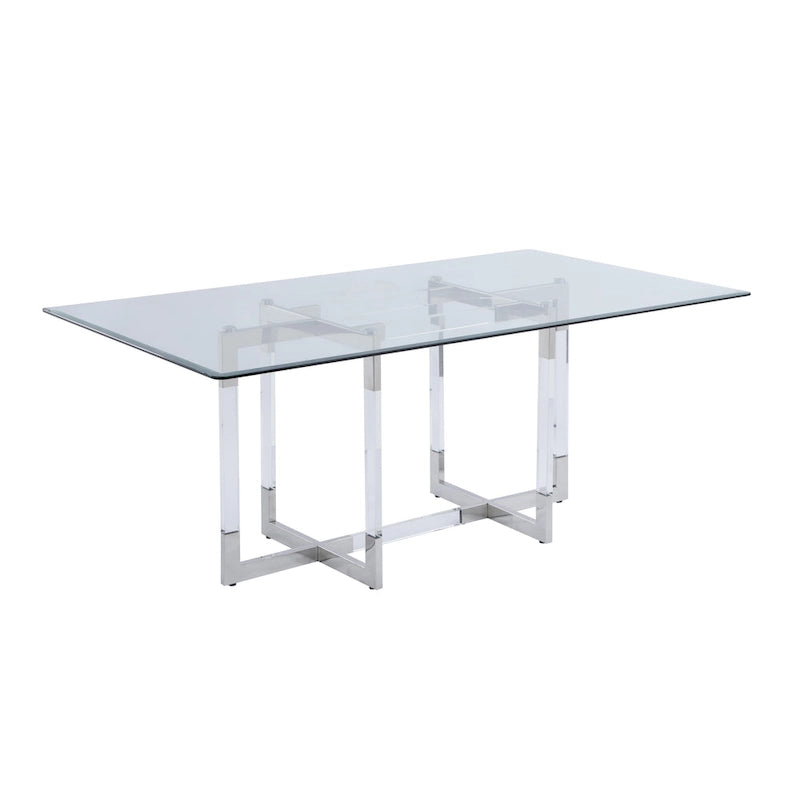 Table de salle à manger 72 po avec base flottante en acrylique - 42x72