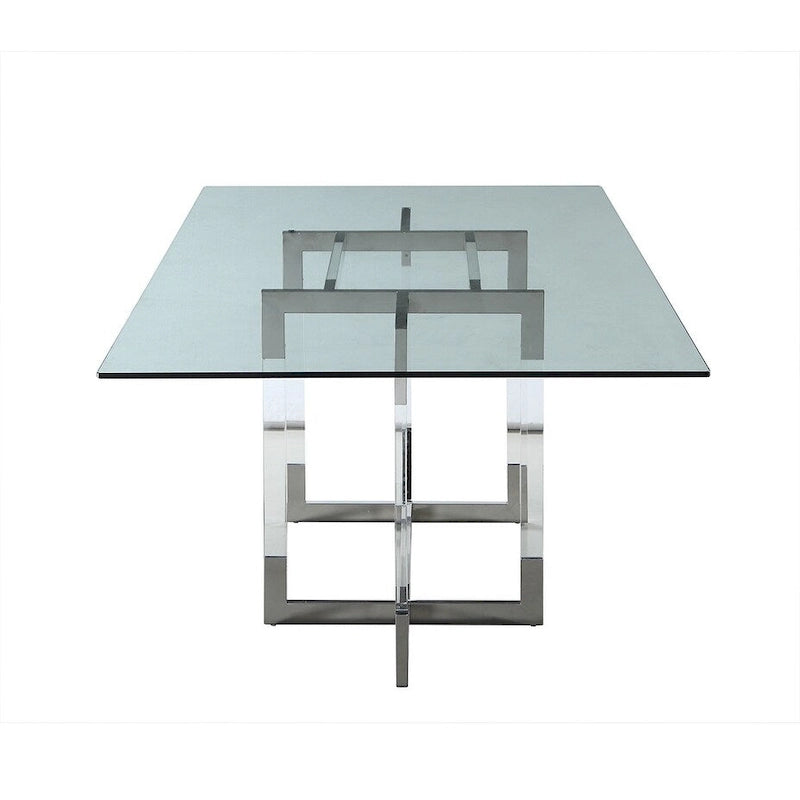 Table de salle à manger 72 po avec base flottante en acrylique - 42x72
