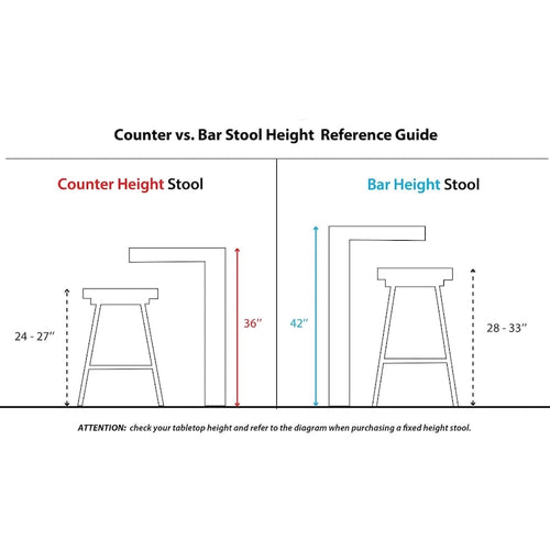 Tabouret de comptoir de 26 po à hauteur fixe avec pieds en bois courbé (paquet de 2)