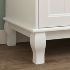 Armoire blanche laquée en bois composite pour chambre à coucher