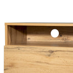 Meuble TV moderne pour téléviseur 80 pouces avec double espace de rangement