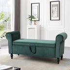 Banc de rangement ottoman avec accoudoirs rembourrés