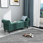 Banc de rangement ottoman avec accoudoirs rembourrés