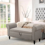 Banc de rangement ottoman avec accoudoirs rembourrés