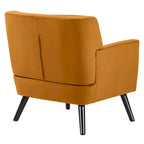 Fauteuil rembourré en velours capitonné pour salon - 28,35 l x 27,56 P x 30,71 H