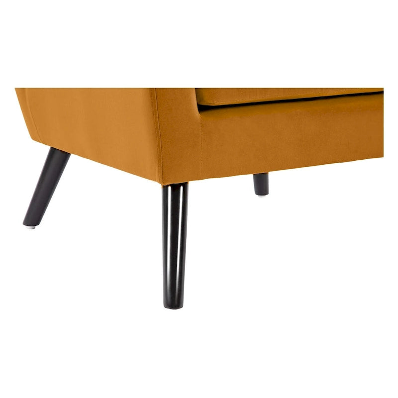 Fauteuil rembourré en velours capitonné pour salon - 28,35 l x 27,56 P x 30,71 H