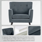 Fauteuil rembourré en velours capitonné pour salon - 28,35 l x 27,56 P x 30,71 H
