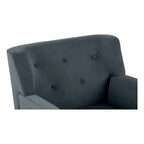 Fauteuil rembourré en velours capitonné pour salon - 28,35 l x 27,56 P x 30,71 H