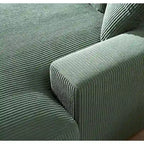 Chaise longue de salon capitonnée en velours côtelé