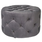 Pouf rond en velours