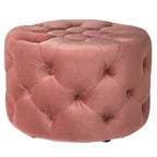 Pouf rond en velours