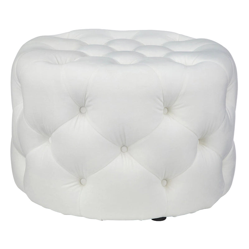 Pouf rond en velours