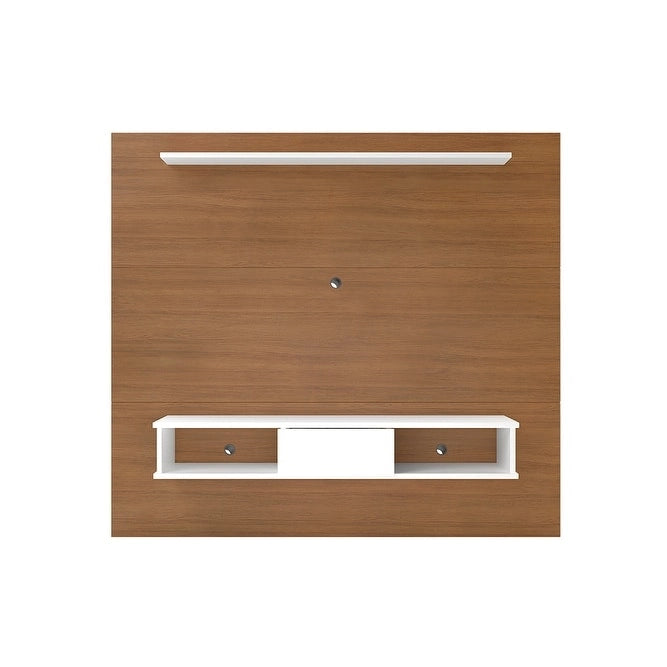 Meuble TV 2 étagères en bois composite de 178 cm pour écrans plats