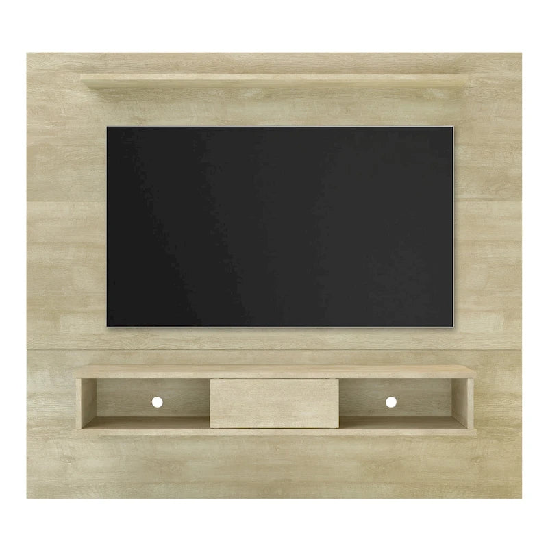 Meuble TV 2 étagères en bois composite de 178 cm pour écrans plats