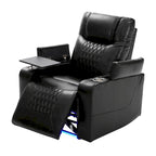 Fauteuil inclinable électrique avec 2 porte-gobelets et tablette pivotante à 360 degrés