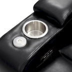 Fauteuil inclinable électrique avec 2 porte-gobelets et tablette pivotante à 360 degrés