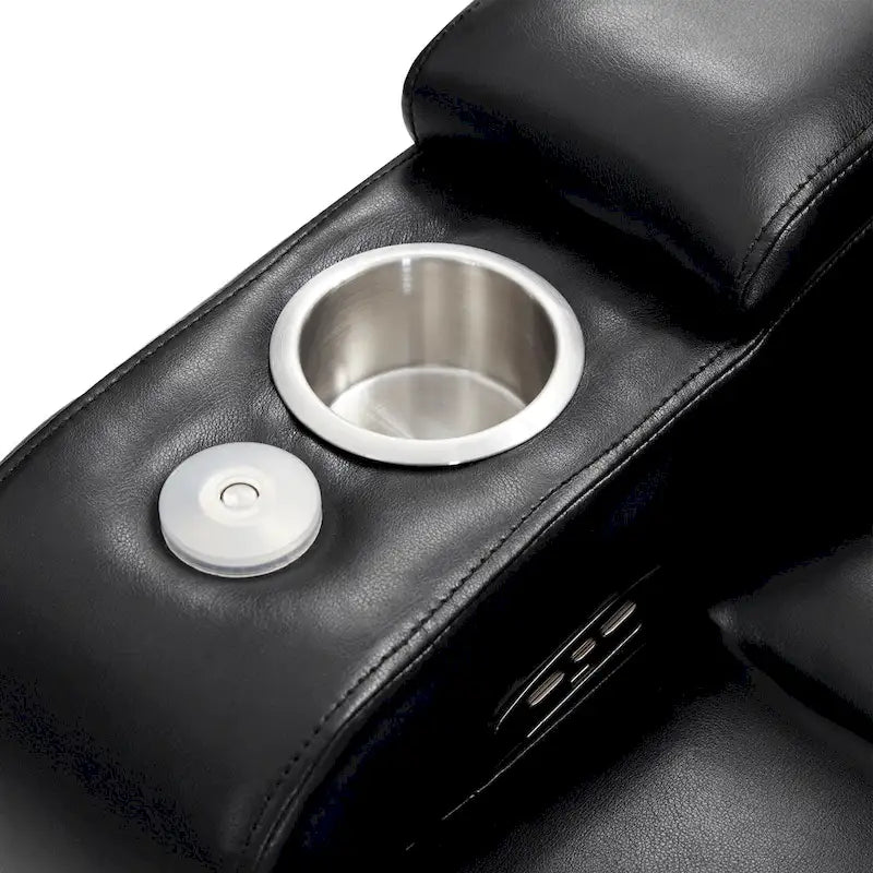 Fauteuil inclinable électrique avec 2 porte-gobelets et tablette pivotante à 360 degrés