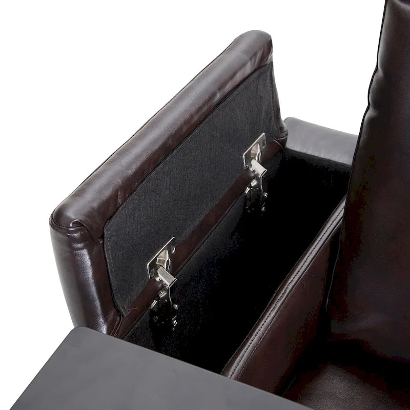 Fauteuil inclinable électrique avec 2 porte-gobelets et tablette pivotante à 360 degrés