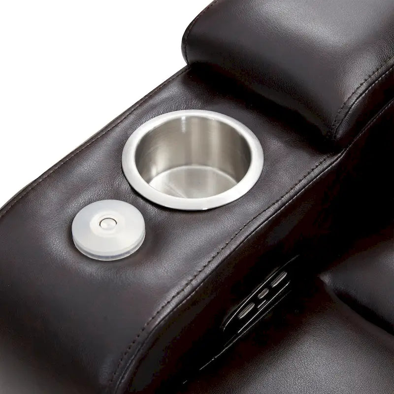 Fauteuil inclinable électrique avec 2 porte-gobelets et tablette pivotante à 360 degrés