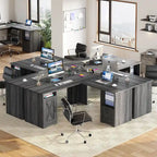 Bureau de jeu en L de 150 cm avec support d'écran
