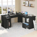 Bureau de jeu en L de 150 cm avec support d'écran