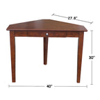 Bureau d'ordinateur d'angle à 1 tiroir